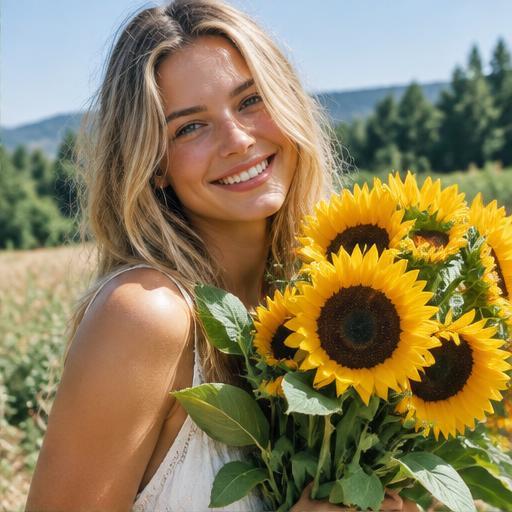 Sunflowers and a smile